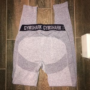 Gymshark Flex Legging - Light Grey Marl/ Navy Blue